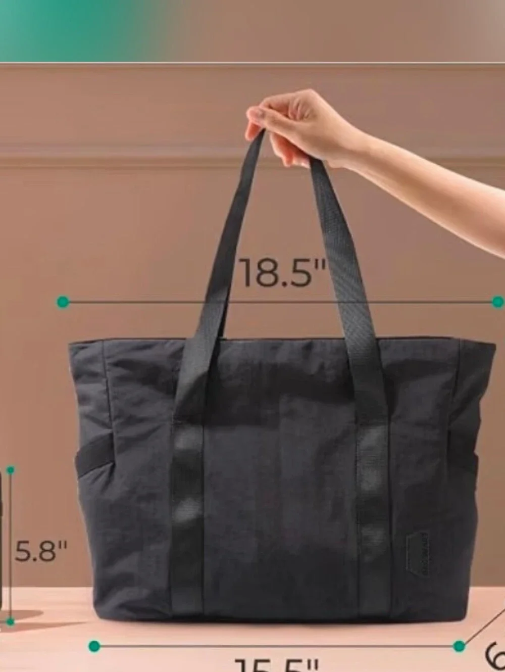 BAGSMART Gym Tote Bag for Women, 24L/28L Travel Tote Yoga Mat Bag